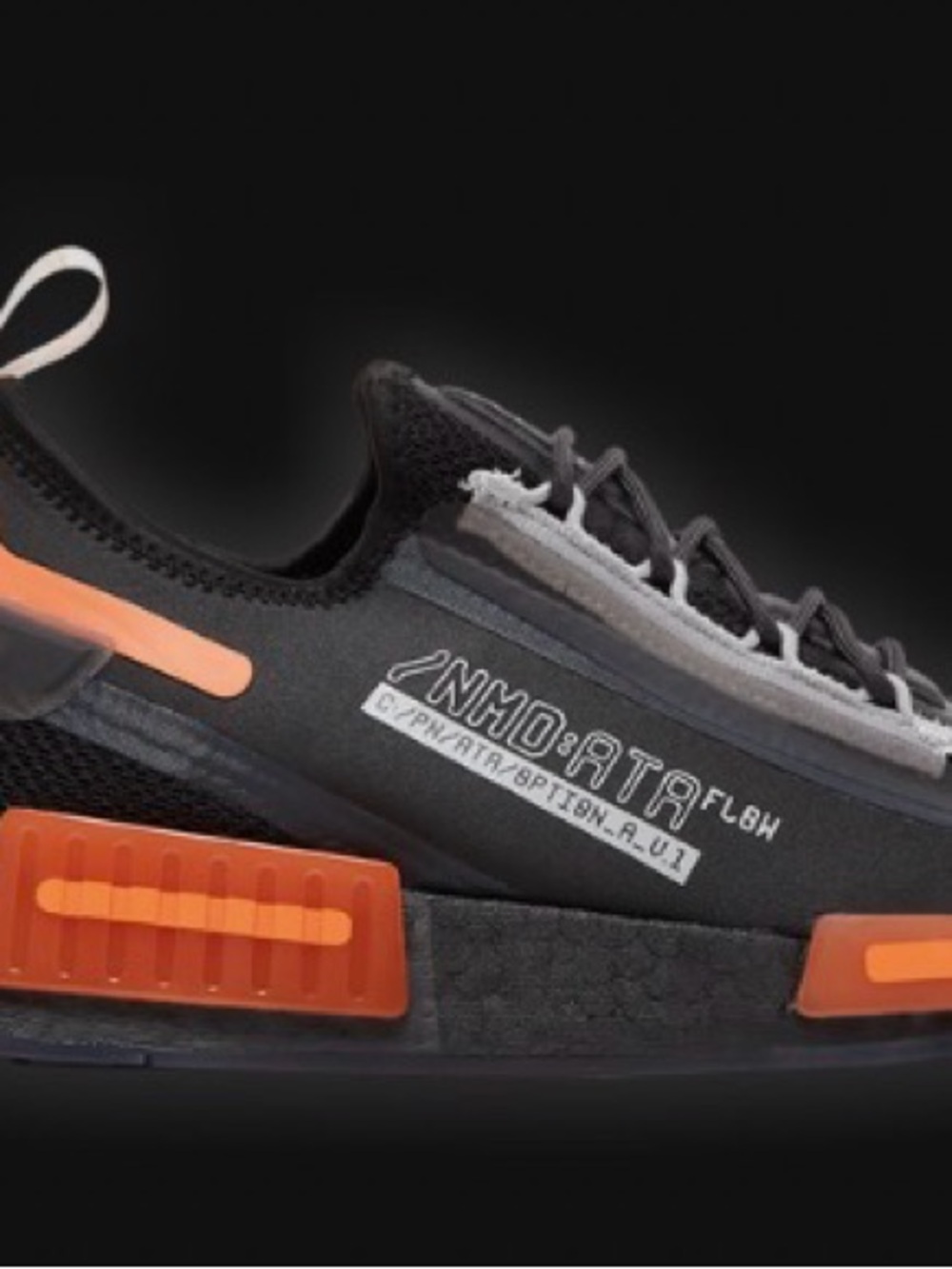 adidas NMD_R1 V2 Black with Orange Accents